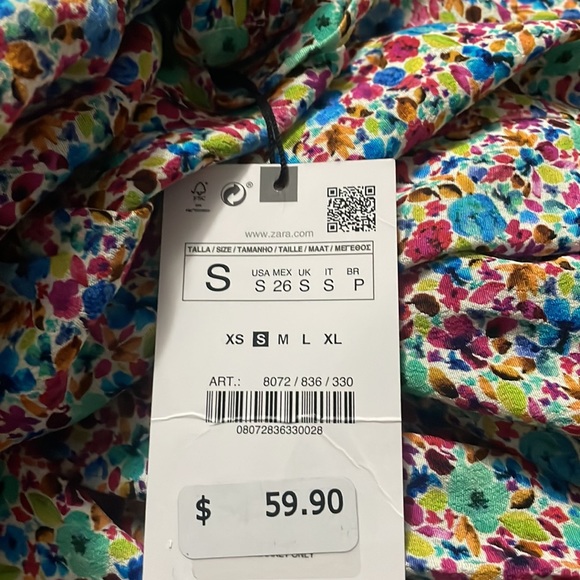 ZARA MIDI FLORAL PRINT DRESS - Picture 11 of 12